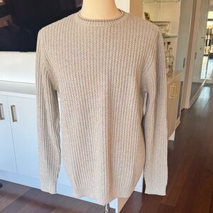Eddie Bauer Crewneck Knit Sweater in Light Beige